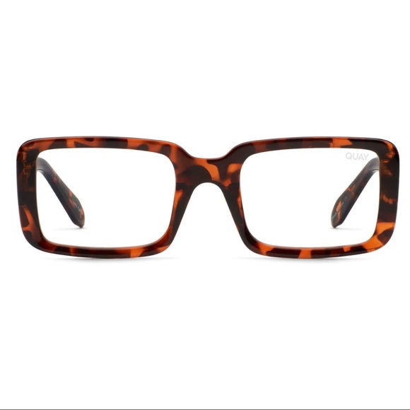 #126 QUAY Yada Yada Bluelight Glasses Tortoise Frame Blue Light Blocking Lenses - Picture 2 of 6